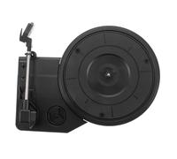 CATIEBYE Vintage Black 200mm Record Player Turntable Movement with Built-in Phonograph Speakers Retro Plastic Classic Design Low Noise Easy to Use for Home Decor