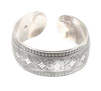 CATIEBYE Vintage Bracelet for Women Retro Carving Jewelry Open Bangle Chunky Statement Bracelet for Female Occasions