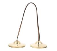 CATIEBYE Vintage Handheld Cymbal Bell for Rhythm Percussion Instrument Small Finger Instrument for Yoga Bell Music Handmade for Meditation Relax