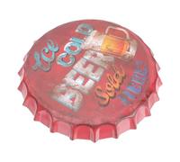 CATIEBYE Vintage Retro Iron Wall Sculpture Beer Cap Design Stylish Hanging Wall Art for Bar and Public Places Sturdy Iron Material for Offices and Cafes