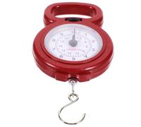 CATIEBYE Weighing Scale for Luggage 10kg 22lbs Portable Handheld Mechanical Spring Balance for Travel Kitchen with Hook Red