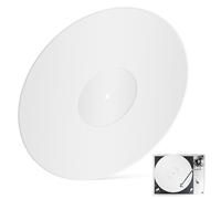 CATIEBYE White Acrylic Turntable Slipmat Vinyl Player Mat Record Protective Pad for Improved Playback and Static Reduction