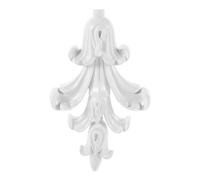 CATIEBYE White Resin Carved Flower Wall Onlay Decoration with Self-adhesive Backing, Elegant French Style Applique for Home Wall Panels to Enhance Living Space