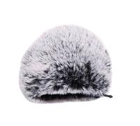 CATIEBYE Windproof Pop-up Shield for Microphone Furry Mic Cover Plush Cover for Noise Reduction Use in Studio Live Performance