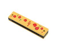 CATIEBYE Wooden Harmonica for Kids Portable Baby Harmonica Musical Instrument with Fruit Pattern Lightweight for Beginners Boy Girl Music Toy Party Favor
