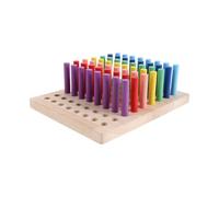 CATIEBYE Wooden Pegboard for Finger Dexterity and Hand Therapy, Gentle Finger Exercise Tool Made of Wood, Easy to Organize, Suitable for Hand Exercises and Desk Use and Elderly Users