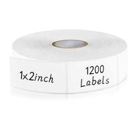 CATIFLIN 1200 Blank Removable Freezer Labels, Waterproof & Oil Resistant Stickers with Perforation Line, Ideal for Food Containers, Jars, and Pantry Organization (1" x 2")