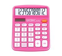 CATIGA 12 Digit Desktop Calculator with Large LCD Display and Sensitive Button, Dual Solar Power and Battery, Standard Function for Office, Home, School, CD-2786