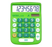 CATIGA Desktop Calculator 8 Digit with Solar Power and LCD Display, Big Buttons, for Home, Office, School, Class and Business, 4 Function Small Basic Calculators for Desk, CD-8185