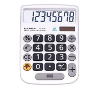 CATIGA Desktop Calculator 8 Digit with Solar Power and LCD Display, Big Buttons, for Home, Office, School, Class and Business, 4 Function Small Basic Calculators for Desk, CD-8185