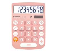 CATIGA Desktop Calculator 8 Digit with Solar Power and LCD Display, Big Buttons, for Home, Office, School, Class and Business, 4 Function Small Basic Calculators for Desk, CD-8185