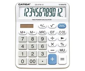 CATIGA Premium Commercial 12-Digit Large Desktop Calculator with Huge 5-Inch LCD Display Screen, Giant Responsive Buttons, Duel Powered, Perfect for Home/Office Accounting Finance Use, CD-2776