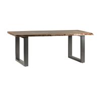catila live edge large wooden dining table in oak