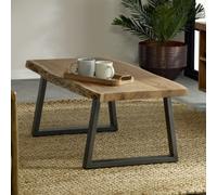 catila live edge wooden coffee table in oak