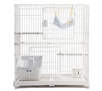 Catio Cat Enclosures Outdoor for Cats, Cat Cage Cat Enclosure Cat Playpen, Large Space with Wheels, Multi-Feature Enclosed Cat Condo for Indoor Cats, for Happy Feline Friends(White)