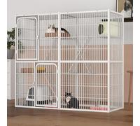 Catio Outdoor Cat Enclosure, Cat Cage Condo Indoor Playpen Kitty House Shelter, with Super Large Entry Door, DIY Kennels Crate Large Exercise Place Ideal for 3-5 Cats or Small Animals