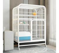 Catio Outdoor Cat Enclosure, Spacious Outdoor Large Cage for Cats - Durable, Jump Platform, Multi-Feature Enclosed Cat Condo for Indoor Cats, for Cat Activity, White/Black(White,78 * 55 * 110cm)