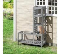 Catio Outdoor Cat Enclosure,Wooden Cat Play Tunnel with Platforms - Configurable Window Catio, Multi-Combination Extendable Cat Run & Small Pet Play Enclosure (Vertical L-shape)