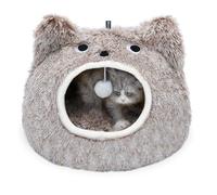 CATISM Cat Cave Bed - Washable Sleeping Place for Cats Plush Pet Cat Pillow House Cushion Fluffy Kitten Puppy Cuddly Bed Pet Bed
