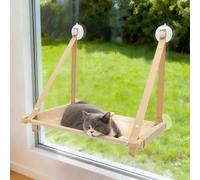 CATISM Foldable Cat Window Bed Hammock up to 20 kg, Reinforced Cats Perch with Strong Suction Cup, Washable, Breathable Fabric, Window Sill Holder, Cat Hammock