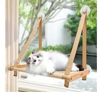 CATISM Foldable Cat Window Bed Hammock up to 20 kg, Reinforced Window Perch with Strong Suction Cup, Washable, Breathable Fabric, Window Sill Holder, Cat Hammock (50 x 38 cm)