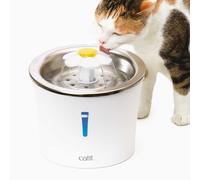 Catit 3L Flower Fountain Stainless Steel Cat Drinking Bowl Clean Filtered Water