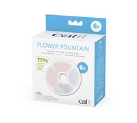Catit 6-Pack Flower Fountain Replacement Filter Pads (75% Less Plastic)