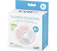 Catit Filter Cartridge Flower Fountain Triple Action Frameless Stop Odour Keep Fresh 6 Pack