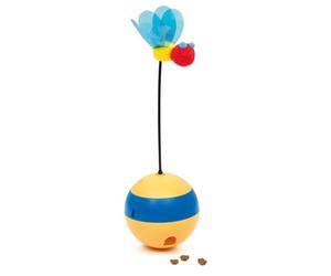 Catit Cat Toys CATIT PLAY Spinning Bee Ball Treat Dispenser Light Laser Beams