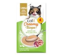 Catit Creamy Bisque, Cat Soup Soft Treats with Chicken & Duck, 4 x 10g | Cat Soup That Supports Daily Hydration. Grain-Free Soft Lick Cat Treat. Healthy Cat Treats Made With Real Meat.