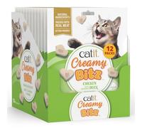 Catit Creamy Bitz, Soft Cat Treats for Cats & Kittens Chicken & Duck 12x4pk