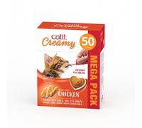 Catit Creamy Chicken Lickable Cat Treats 50 Pack