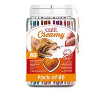 Catit Creamy Lickable Soft Cat Treats for Cats & Kittens, Variety Pack 80pk | Grain-Free Soft Lick Cat Treat. Natural ingredients. High-meat content. Freezable treats.