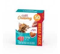Catit Creamy Tuna Lickable Cat Treats 50 Pack