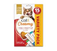 Catit Creamy Variety Pack Lickable Cat Treats for Cats & Kittens 15x10g
