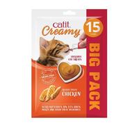 Catit Creamy & Yummy Lickable Cat Treat,Grain Free & Naturally Flavoured, 15x10g