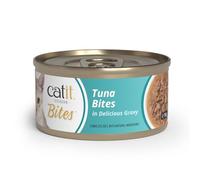 Catit Cuisine Bites, Tuna Bites in Gravy, Grain Free Wet Cat Food for Adult Cats, High Meat Tinned Cat Food in Gravy 1 x 75g