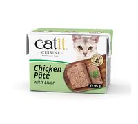 Catit Cuisine Chicken Pâté, Grain Free Wet Cat Food in Gravy, Real Meat Food for Adult Cats, 95g Tetra Pack x12