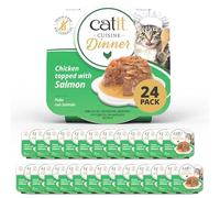 Catit Cuisine Dinner, Chicken & Salmon, Wet Cat Food for Adult Cats 24x75g