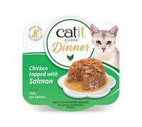 CATIT Cuisine Dinner Chicken topped with Salmon | Size: 6x75g