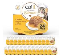 Catit Cuisine Dinner, Chicken with Liver Wet Cat Food for Adult Cats 24x75g