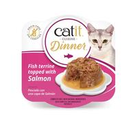 CATIT Cuisine Dinner Fish Terrine topped with Salmon | Size: 6x75g