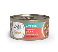 Catit Cuisine Duet, Tuna Bites topped with Salmon in Delicious Gravy,