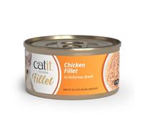 Catit Cuisine Fillet, Real Chicken Fillet in Broth, Grain Free Wet Cat Food for Adult Cats, High Meat Tinned Cat Food in Broth 1 x 75g