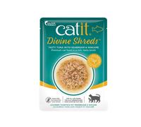 Catit Divine Shreds Wet Food (Tuna with Seabream & Wakame, 75g) | Premium Grain-Free Cat Food Topper