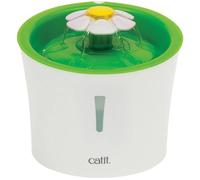 CATIT Flower Water Fountain - White, White,Green