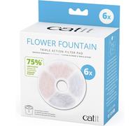 Catit Filter Cartridge Flower Fountain Triple Action Frameless Stop Odour Keep Fresh 6 Pack