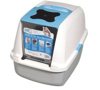 Catit Hooded Cat Litter Box Blue