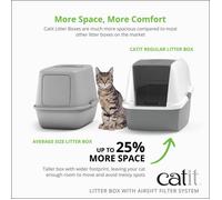 Catit Hooded Cat Pan Grey 57x46x39cm (22.4x18.3x15.3'')