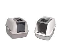 Catit Jumbo Hooded Cat Pan, Grey & Hooded Cat Pan, Grey, 57 x 46.5 x 39 cm (L x H x W)